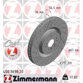 Brake disc (per unit) ZIMMERMANN - 400.3698.20