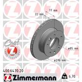 Brake disc set (2) ZIMMERMANN - 400.6470.20
