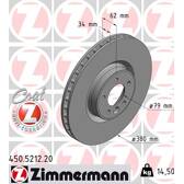 Brake disc (per unit) ZIMMERMANN - 450.5212.20