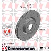 Brake disc (per unit) ZIMMERMANN - 450.5212.52