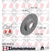 Brake disc set (2) ZIMMERMANN - 600.1050.52