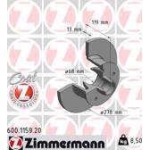 Brake disc (per unit) ZIMMERMANN - 600.1159.20