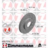 Brake disc set (2) ZIMMERMANN - 600.1594.52