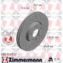 Brake disc (per unit) ZIMMERMANN - 600.3249.52