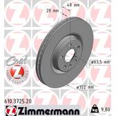 Brake disc set (2) ZIMMERMANN - 610.3725.20