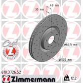 Brake disc (per unit) ZIMMERMANN - 610.3726.52