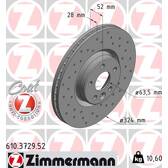 Brake disc (per unit) ZIMMERMANN - 610.3729.52
