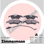 Front brake pad set (4 pcs) ZIMMERMANN - 24743.190.3