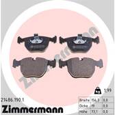 Front brake pad set ZIMMERMANN - 21486.190.1