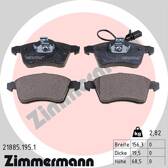 Front brake pad set ZIMMERMANN - 21885.195.1