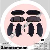 Front brake pad set ZIMMERMANN - 22065.175.1