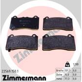 Front brake pad set ZIMMERMANN - 22569.150.1