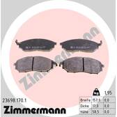 Front brake pad set ZIMMERMANN - 23698.170.1