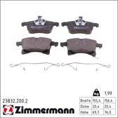 Front brake pad set ZIMMERMANN - 23832.200.2