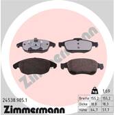 Front brake pad set ZIMMERMANN - 24538.985.1