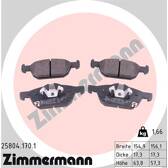 Front brake pad set ZIMMERMANN - 25804.170.1