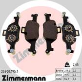 Front brake pad set ZIMMERMANN - 25900.195.1