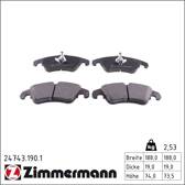 Jeu de plaquettes de frein avant ZIMMERMANN - 24743.190.1