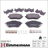 Juego de pastillas de freno delanteras ZIMMERMANN - 25698.190.2