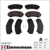 Kit pastiglie freno anteriore ZIMMERMANN - 23488.155.1