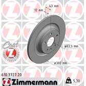 Brake disc set (2) ZIMMERMANN - 610.3727.20