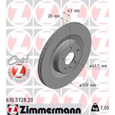 Brake disc set (2) ZIMMERMANN - 610.3728.20
