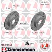 Brake disc set (2) ZIMMERMANN - 100.1236.53