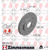 Brake disc set (2) ZIMMERMANN - 100.1241.52