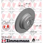 Brake disc set (2) ZIMMERMANN - 150.3443.20