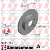 Brake disc set (2) ZIMMERMANN - 200.2517.20