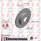 Brake disc set (2) ZIMMERMANN - 280.3169.20
