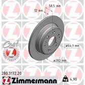 Brake disc set (2) ZIMMERMANN - 280.3172.20