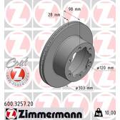 Brake disc set (2) ZIMMERMANN - 600.3257.20