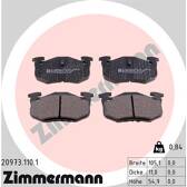 Rear brake pad set ZIMMERMANN - 20973.110.1