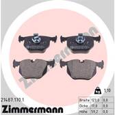 Rear brake pad set ZIMMERMANN - 21487.170.1