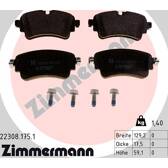 Rear brake pad set ZIMMERMANN - 22308.175.1