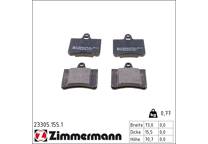 Rear brake pad set