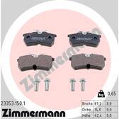 Rear brake pad set ZIMMERMANN - 23353.150.1