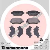 Rear brake pad set ZIMMERMANN - 23417.150.2