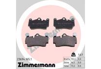 Rear brake pad set