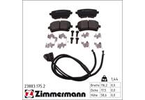 Rear brake pad set