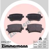 Rear brake pad set ZIMMERMANN - 23914.170.1