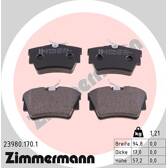 Rear brake pad set ZIMMERMANN - 23980.170.1
