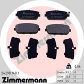 Rear brake pad set ZIMMERMANN - 24298.140.1