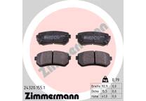 Rear brake pad set