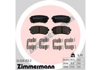 Rear brake pad set