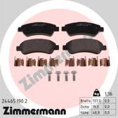Rear brake pad set ZIMMERMANN - 24465.190.2