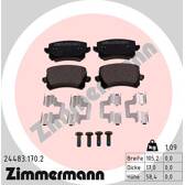 Rear brake pad set ZIMMERMANN - 24483.170.2