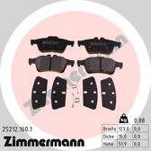 Rear brake pad set ZIMMERMANN - 25212.160.1