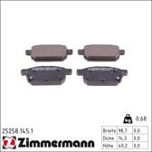 Rear brake pad set ZIMMERMANN - 25258.145.1